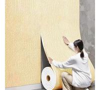 Générique Papier Peint Isolant Thermique Autocollant 5 Mm, pour Murs Intérieurs,Protection Contre Le Froid Et Les Moisissures, Isolation Thermique,Tapis Isolant pour Murs Humides,Jaune,L30m W50cm