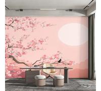 Générique Papier Peint Japonais, Motif Papier Peint Intissé Panoramique Fleur de Cerisier 150x105 Wallpaper Pour Salon Chambre Deco Murale W52