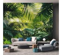 Générique Papier Peint Jungle Tropical 450X260cm, Papier Peint Intissé Plante Botanique Tropical Salon Chambre Panoramique Decoration, Fresque Murale Décoration Murale D6