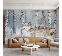 Générique Papier Peint Loup Sauvage, Intissé Murale 350x256cm