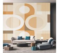 Générique Papier Peint Milieu du Siècle 200X140cm, Papier Peint Intissé Géométrique Modern Salon Chambre Panoramique Decoration, Fresque Murale Décoration Murale D12
