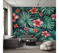 Générique Papier Peint Monstera Papier Peint Panoramique Intissé | Fleur Tropicale Feuille Verte Papiers Peints Fresque Murale, Decoration Chambre Salon Wallpaper, 366 x 254 cm Z&V-
