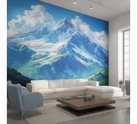Générique Papier Peint Montagne Papier Peint Panoramique Paysage Naturel Papiers Peints Intissé Fresque Murale, Decoration Chambre Salon, 450 x 260 cm C0&RRD