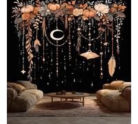 Générique Papier Peint Motif Boheme Planter Mystique Lune Fleur - Papier Peint Panoramique 100 x 70 cm, Tableaux Muraux pour Chambre, Salon, Photo Mural Décoration pour Fond TV W58