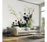 Générique Papier Peint Motif Panda Animaux Bambou - Papier Peint Panoramique 100 x 70 cm, Tableaux Muraux pour Chambre, Salon, Photo Mural Décoration pour Fond TV W19