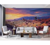 Générique Papier Peint Mural 366 x 254 cm Vallée De La Mort Coucher De Soleil Paysage Impression 3D HD Effet Réaliste Tableau mural Lavable Non Tissé Décoration Murale pour Salon Chambre Bureau A-285