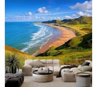 Générique Papier Peint Mural 3D Paysages de plage et d'île 250x175 cm Papier Peint Murale Panoramique Poster Tapisserie Photo intissé, pour Chambre Salon Personnalisé Murale Décoration