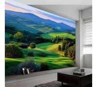 Générique Papier Peint Mural 3D Photographique Papier Peint Européen Champêtre Pastoral 200 X 140 Cm, Murales Vert Tapisserie Murales Intissé Panoramique Murale Pour Salon - Moderne Maison Décoration