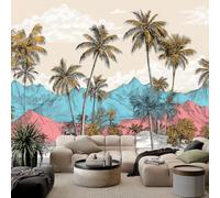 Générique Papier Peint Mural Chambre palmiers des îles tropicales 500x280 cm Poster Mural 3D Tableaux Muraux Tapisserie Photo, Salon Chambre d'enfants Mur de Fond Papier Peint Panoramique