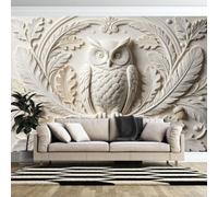 Générique Papier Peint Mural En Relief Hibou 200×140Cm, Grand Format, Intissé, 3D, Rouleau, Revêtement Mural, Décoration Intérieure pour Chambre, Salon, Fond Tv 200×140Cm (L X H) (79×55 Pouces)