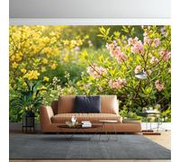 Générique Papier Peint Mural Moderne À Motif De Fleurs De Pêcher, Amovible Et Autocollant, 320 Cm (H) X 600 Cm (L), Pour Salon Ou Chambre-Décoration Murale Imperméable À Faire Soi-Même