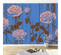 Générique Papier Peint Mural Photo Vigne du Bois 500L x 280H cm, Papier Peint Mural Photo Vintage Plantes Roses Non Tissé pour Salon Chambre Bureau et Chambre d'Enfant - Facile à Installer