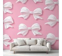 Générique Papier Peint Nœud Papillon Papier Peint Panoramique Fille Esthétique Moderne Papiers Peints Intissé Fresque Murale, Decoration Chambre Salon, 450 x 315 cm CQ&B9S