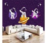 Générique Papier Peint Panoramiqu Astronautes Planète 3D intissé Murale Univers Enfants Papier Peint xxl Fresque Moderne Peinture Murale Décorative pour Salon Chambre 350x256 26f143