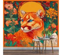 Générique Papier Peint Panoramique 122 x 91 cm Lion Fresque Murale 3D Animal sur mesure taille Papier Peint Intisse pour Salon Chambre Décoration Murale