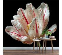 Générique Papier Peint Panoramique 140 x 100 cm Tulipe Fresque Murale 3D Fleurs sur mesure taille Papier Peint Intisse pour Salon Chambre Décoration Murale