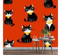 Générique Papier Peint Panoramique 200 x 140 cm Chat Fresque Murale 3D Animal De Compagnie sur mesure taille Papier Peint Intisse pour Salon Chambre Décoration Murale