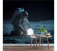 Générique Papier Peint Panoramique 200 x 140 cm Espace Fresque Murale 3D Astronaute sur mesure taille Papier Peint Intisse pour Salon Chambre Décoration Murale