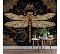 Générique Papier Peint Panoramique 200 x 140 cm Libellule Fresque Murale 3D Animal sur mesure taille Papier Peint Intisse pour Salon Chambre Décoration Murale