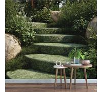 Générique Papier Peint Panoramique 200 x 140 cm Mesures Fresque Murale 3D Pierre Bleue sur mesure taille Papier Peint Intisse pour Salon Chambre Décoration Murale