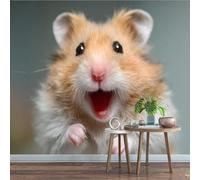 Générique Papier Peint Panoramique 200 x 140 cm Souris Fresque Murale 3D Hamster sur mesure taille Papier Peint Intisse pour Salon Chambre Décoration Murale