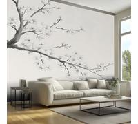 Générique Papier Peint Panoramique 250 x 175 cm, Papier Peint Branche Fleurs de Cerisier Image Photo Murale Wallpaper Pour Chambre, Salon, Mur TV Artistique, Restaurant Décoration Murale QD28