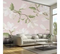 Générique Papier Peint Panoramique 250 x 175 cm, Papier Peint Magnolias Fleurs Image Photo Murale Wallpaper Pour Chambre, Salon, Mur TV Artistique, Restaurant Décoration Murale QD4