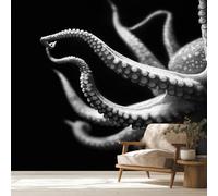 Générique Papier Peint Panoramique 350 x 256 cm, Papier Peint Tentacules de Pieuvre Image Photo Murale Wallpaper Pour Chambre, Salon, Mur TV Artistique, Restaurant Décoration Murale QL71