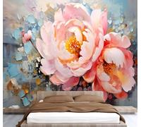 Générique Papier Peint Panoramique 3d Effet Fleurs 200x140 cm 4 PièCes DéCoration Murale Nature Plantes Intissé Papier Mural Decoratif Moderne Pour Pour Salon Chambre Chambre D'Enfant U-15