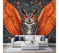 Générique Papier Peint Panoramique 3D Jungle Forêt Aigle D'Effets, Papier Peint Intissé Décoration Intérieure Anti-UV, Tapisserie Poster Murale pour Salon Chambre Chambre D'enfant 200 x 140 cm