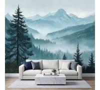 Générique Papier Peint Panoramique 3D, Papier Peint Forêt Paysage Pin Intissé Photo Mural Moderne Poster Salon Chambre Mur de fond Chambre des Enfants Bureau Maison 200x140 cm