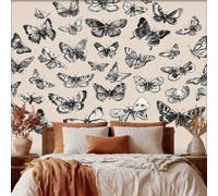 Générique Papier Peint Panoramique 3D Papillon Pour Decoration Maison, Fresque Murale Motif Esthétique Papillons Pour Chambre Salon, Imperméable SK-47Y