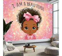 Générique Papier Peint Panoramique 3D Soie 350 x 256 cm Princesse Bébé Fille Cartoon Couronne, Rose Grande Poster Tableaux Photo Muraux pour Salon Chambre d'enfant Chambre D'Enfant Décoration