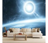 Générique Papier Peint Panoramique 3D Terre Papier Peint Intissé Espace Planète Décoration Murale 300x210cm XXL Tableaux Muraux Galaxie Salon Chambre Bureau Couloir décoration