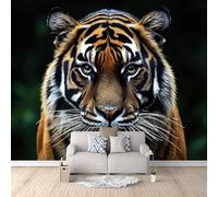 Générique Papier Peint Panoramique 3D Tigre Papier Peint Enfant Bêtes De La Jungle, Tigres Intissé Revêtement, Moderne Poster Mural XXL Décoration Mural pour Chambre Salon 250×175cm