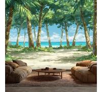 Générique Papier Peint Panoramique 400 x 280 cm, Papier Peint Dschungel Dschungel Nature Palmiers Image Photo Murale Wallpaper Pour Chambre, Salon, Mur TV Artistique, Restaurant Décoration Murale X72