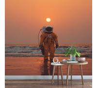 Générique Papier Peint Panoramique 430 x 300 cm Astronaute Fresque Murale 3D Mer sur mesure taille Papier Peint Intisse pour Salon Chambre Décoration Murale