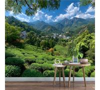 Générique Papier Peint Panoramique 430 x 300 cm Montagne De Thé Fresque Murale 3D Rural sur mesure taille Papier Peint Intisse pour Salon Chambre Décoration Murale