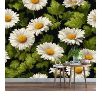 Générique Papier Peint Panoramique 500 x 280 cm Chrysanthème Fresque Murale 3D Fleurs sur mesure taille Papier Peint Intisse pour Salon Chambre Décoration Murale
