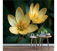 Générique Papier Peint Panoramique 500 x 280 cm Fleurs Fresque Murale 3D Fleur Jaune sur mesure taille Papier Peint Intisse pour Salon Chambre Décoration Murale