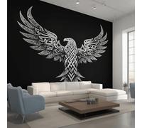 Générique Papier Peint Panoramique Aigle Viking, Papier Peint Mythologie Nordique Nœud Celtique 250 x 175 cm, Photo Décoration Murale, Papiers Peints Intissé Décoration Murale Salon Chambre EL&D63