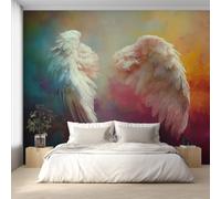 Générique Papier Peint Panoramique Ailes d'ange, Papier Peint Aile de Plume Fond pour Chambre Wallpaper, Fresque Murale pour Salon Salle Deco Murale, 152x104cm D&O125