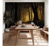 Générique Papier Peint Panoramique Anime 500(L) x 280(H) cm, Poster Geant Mural Personnalisé 3D, Papier Peint Dessin Animé Forêt Lucioles pour Salon Chambre d’Enfants Restaurant Décoration Murale