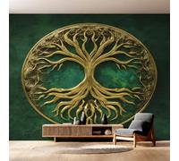 Générique Papier Peint Panoramique Arbre de Vie 400x280, Tapisserie Murales Papier Peint Mythologie Nordique Viking Décoration Murale Salon, Intissé Wallpaper W4