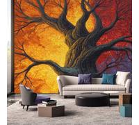 Générique Papier Peint Panoramique Arbre de Vie - Papier Peint Arbre Fantastique Nature - Deco Chambre Salon - Fresque Murale - Wallpaper - 200x140 cm A-4214