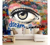 Générique Papier Peint Panoramique Art Rues Regards Graffiti, Format XXL Murale Pour Fille Garçon Décoration Murale Chambre Enfant Multicolore 150 x 105 cm Non-tissé, Non auto-adhésif