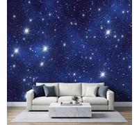Générique Papier Peint Panoramique Art Spatial Ciel Étoilé Tourbillon Violet, Poster Geant Mural Univers De Rêve Pour Salon Chambre D'Enfant Restaurant Décoration 450(L) x 280(H) cm