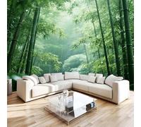 Générique Papier Peint Panoramique Bambou Intissé Poster Fresque Murale 3D Forêt Nature Wallpaper pour Salon Chambre d'enfant Restaurant Couloir TV Fond Décoration Murale 350x256 cm H1340