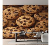 Générique Papier Peint Panoramique Biscuits aux Pépites de Chocolat, Papier Peint Nourriture 3D pour Chambre, Décoration Murale pour Salon, 300 x 250 cm (L x H) Poster Mural & Wallpaper K-MZ&14