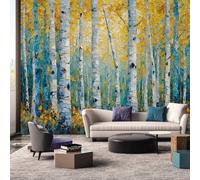 Générique Papier Peint Panoramique Bouleaux - Papier Peint Forêt Arbre Nature - Deco Chambre Salon - Fresque Murale - Wallpaper - 250x175 cm A-4118